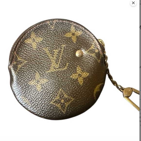 Louis Vuitton Monogram Porte Monnaie Round Coin Case Brown - Picture 4 of 9
